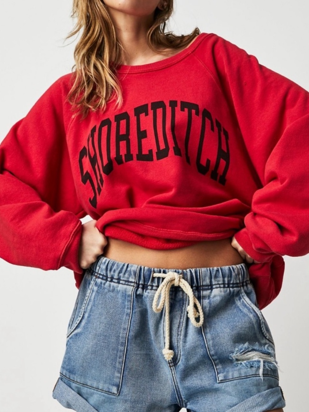 Free People Original RETROBRAND Classic Crew Shoreditch Sweatshirt